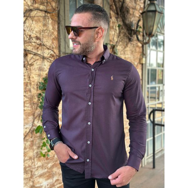 Camisa Manga Longa PRL Vinho 