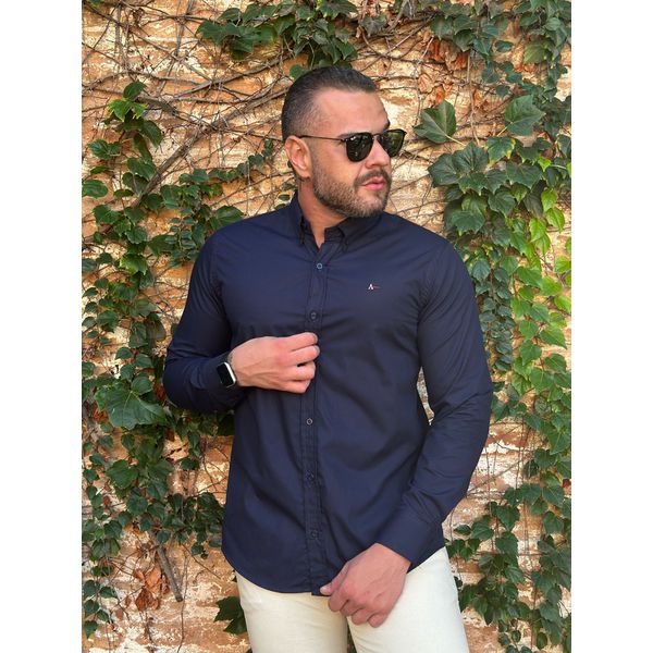 Camisa Manga Longa Aramis Azul