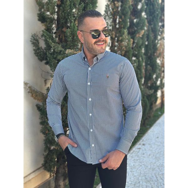Camisa Manga Longa PRL Xadrez Preto