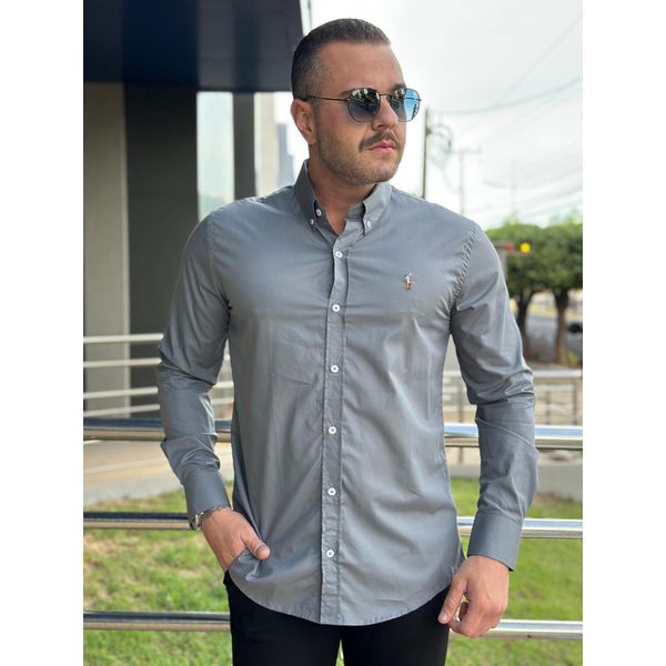 Camisa Manga Longa PRL Cinza