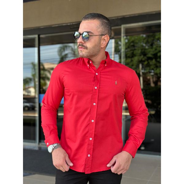 Camisa Manga Longa PRL Vermelho