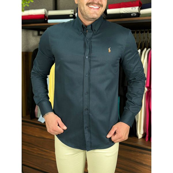 Camisa Manga Longa PRL Azul