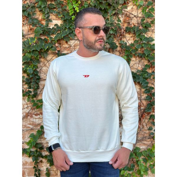 Blusa Moletom Diesel Branco