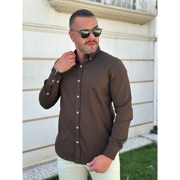 Camisa Manga Longa Aramis Marrom