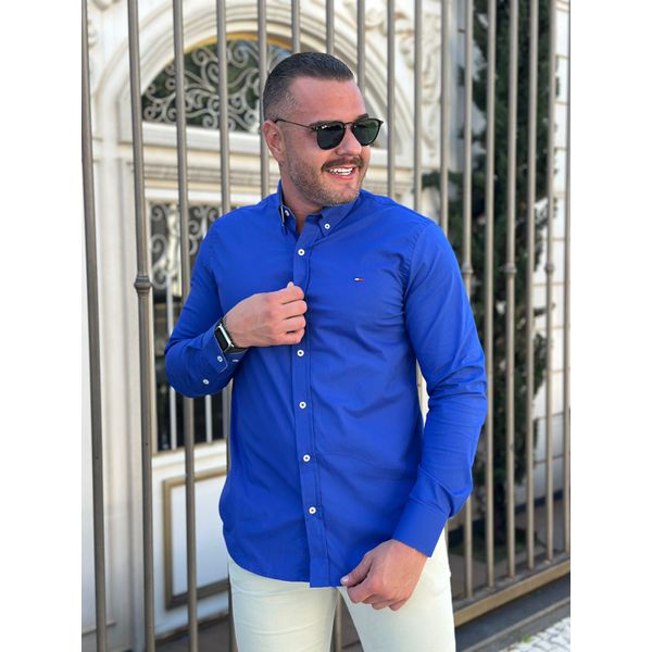 Camisa Manga Longa TH Azul