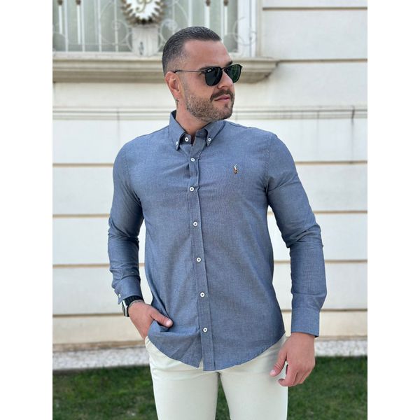Camisa Manga Longa PRL Azul 