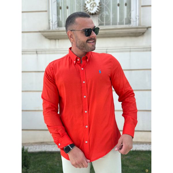 Camisa Manga Longa PRL Laranja 