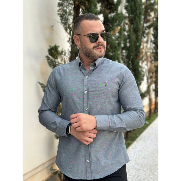 Camisa Manga Longa PRL Cinza 