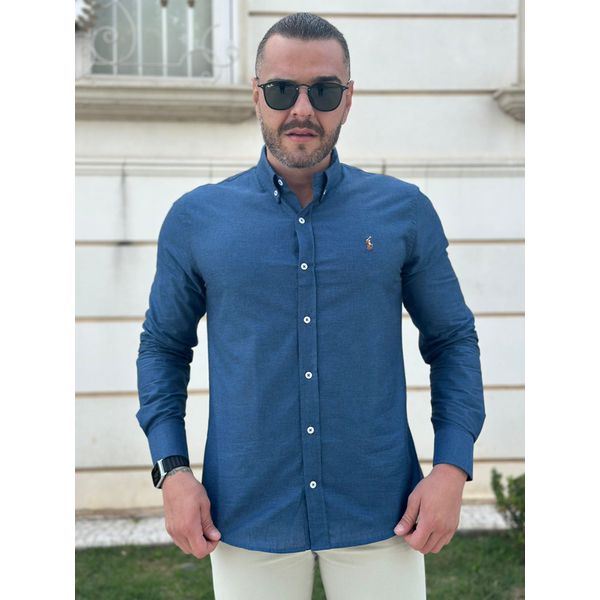 Camisa Manga Longa PRL Azul