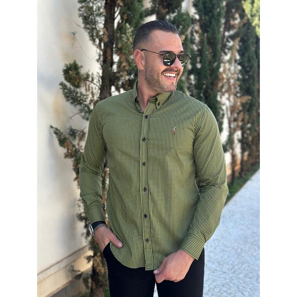 Camisa Manga Longa PRL Xadrez Verde 