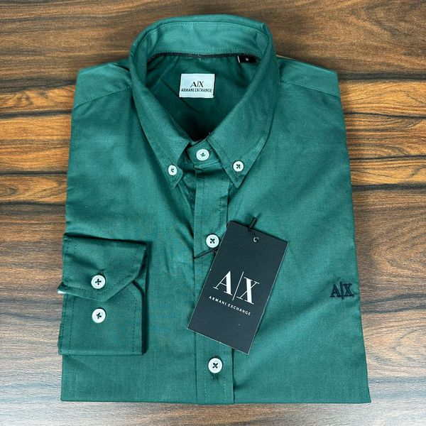 Camisa Manga Longa Armani Verde 