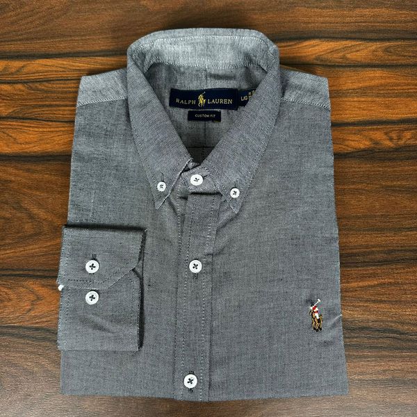 Camisa Manga Longa PRL Cinza 