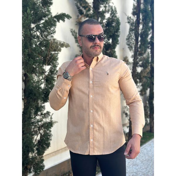 Camisa Manga Longa PRL Marrom Claro