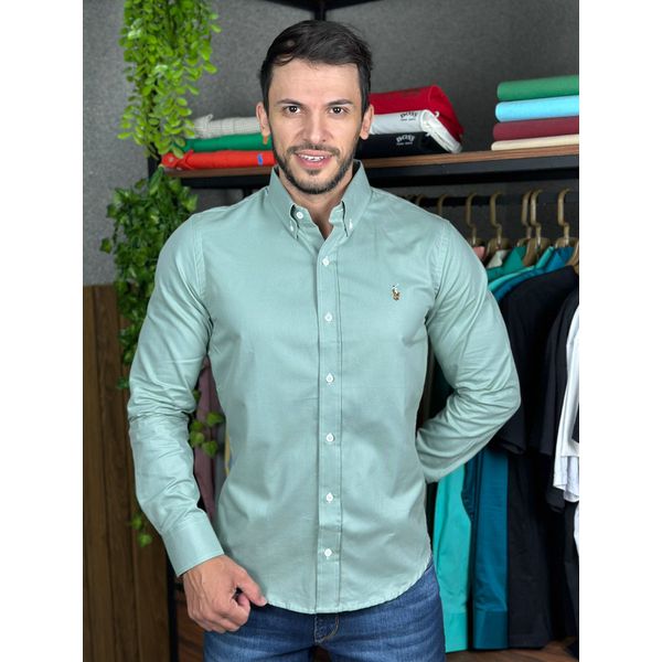 Camisa Manga Longa PRL Verde. 