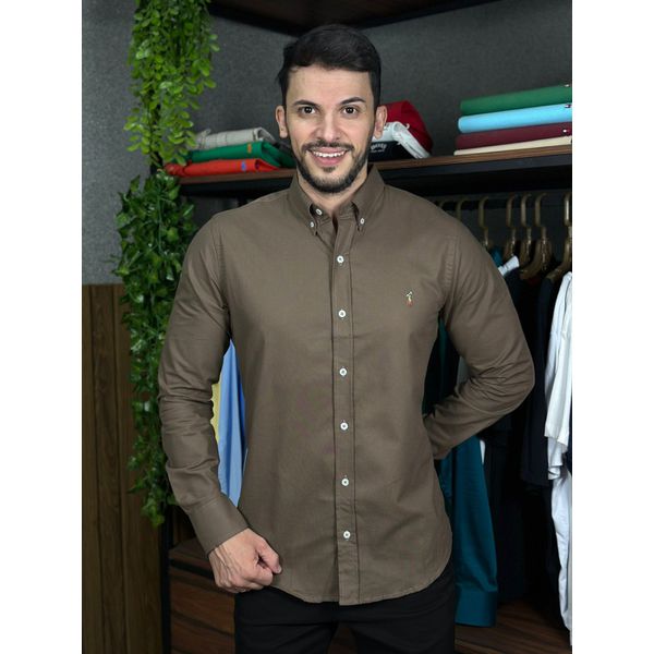 Camisa Manga Longa PRL Marrom