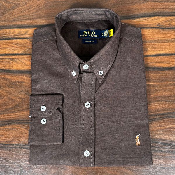 Camisa Manga Longa PRL Marrom 