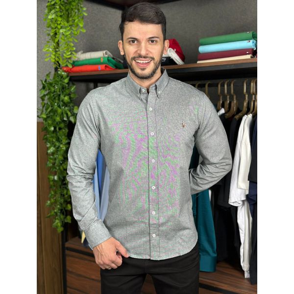 Camisa Manga Longa PRL Cinza