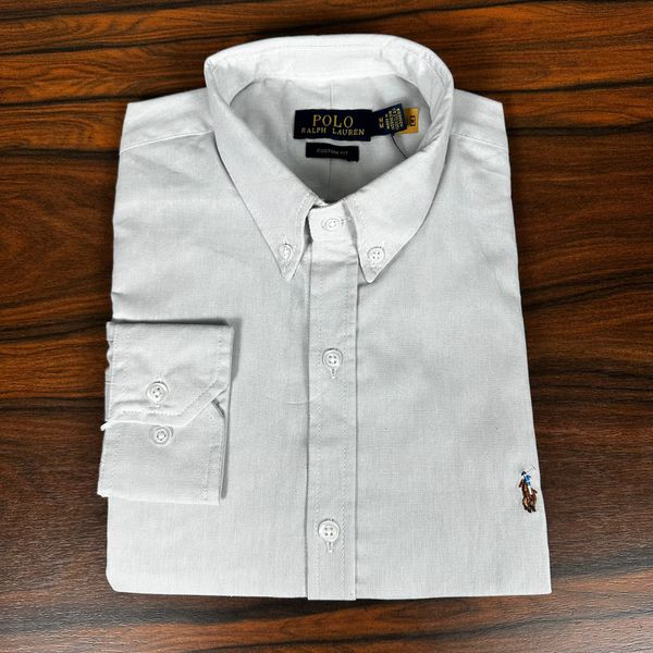 Camisa Manga Longa PRL Cinza Claro