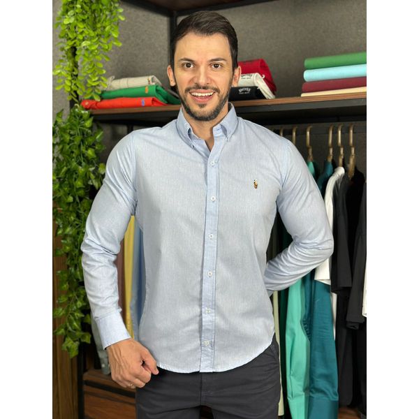 Camisa Manga Longa PRL Azul