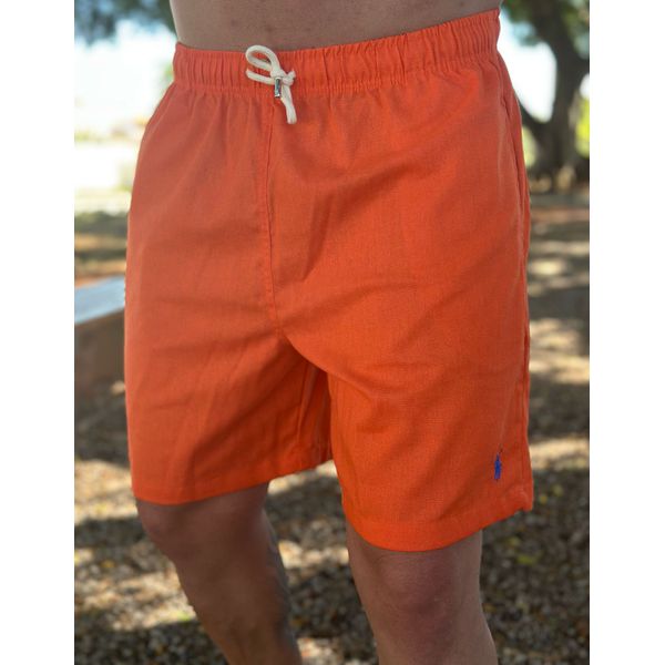 Bermuda Linho Peruano PRL Laranja