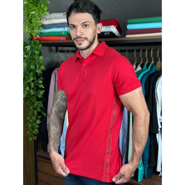 Polo CK Vermelho ⭐