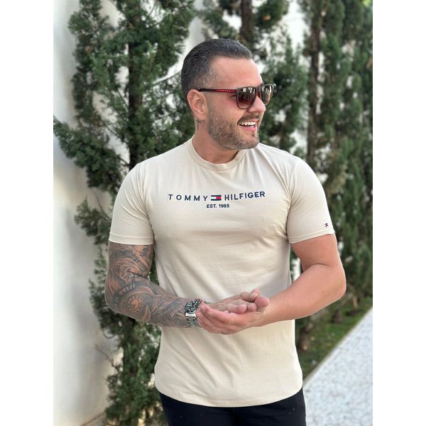 Camiseta TH Bege