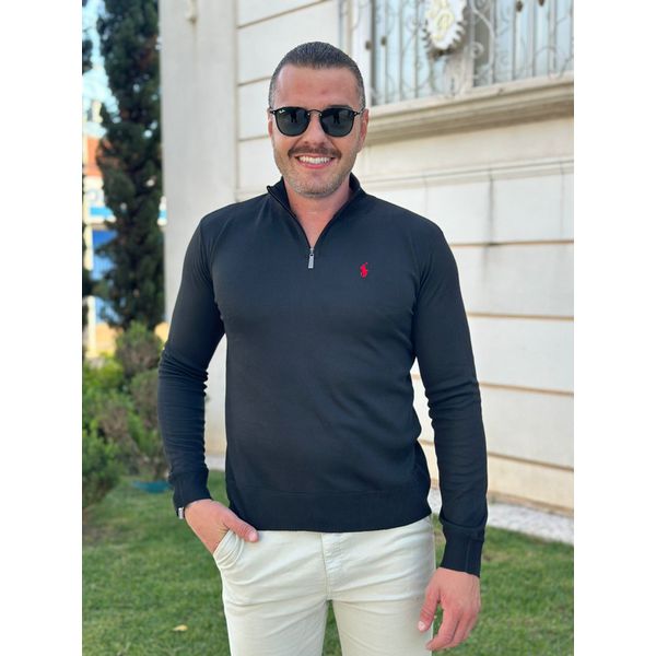 Suéter Zíper PRL Preto