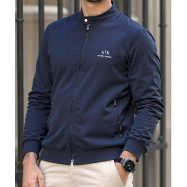 Jaqueta Zíper Armani Azul