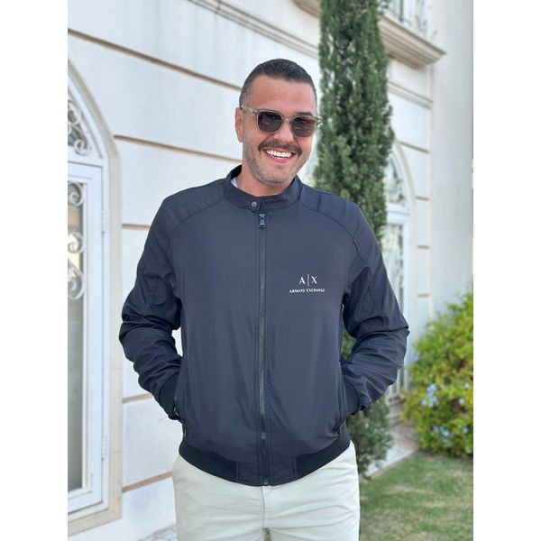 Jaqueta Zíper Armani Preto
