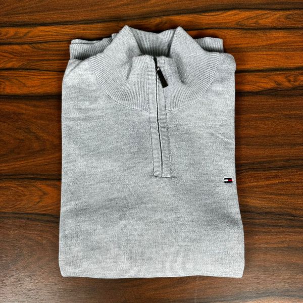 Suéter Zíper TH Cinza. 