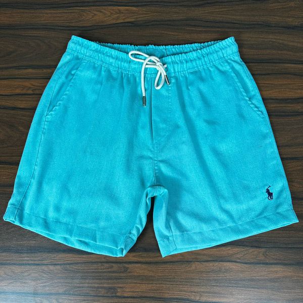 Bermuda Linho Peruano PRL Azul. 