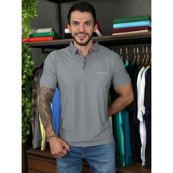  Polo Poliamida TH Cinza. 
