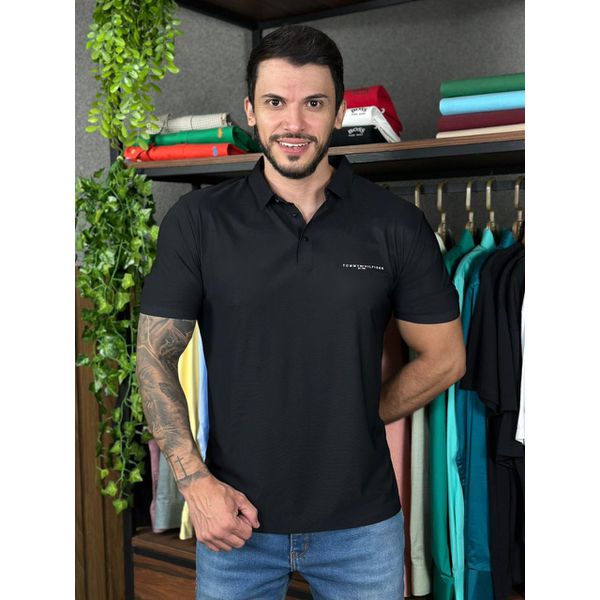  Polo Poliamida TH Preto. 