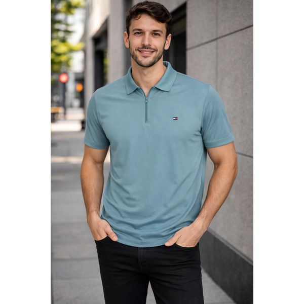 Polo Poliamida TH Cinza