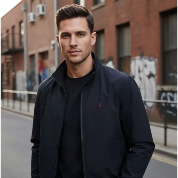 Jaqueta Zíper PRL Preto.