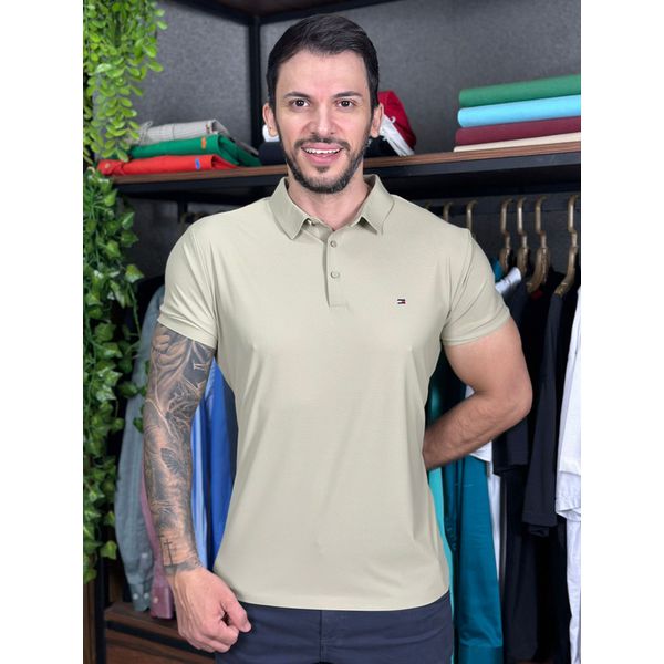 Polo Poliamida TH Bege