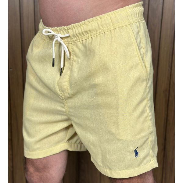 Bermuda Linho Peruano PRL Amarelo.