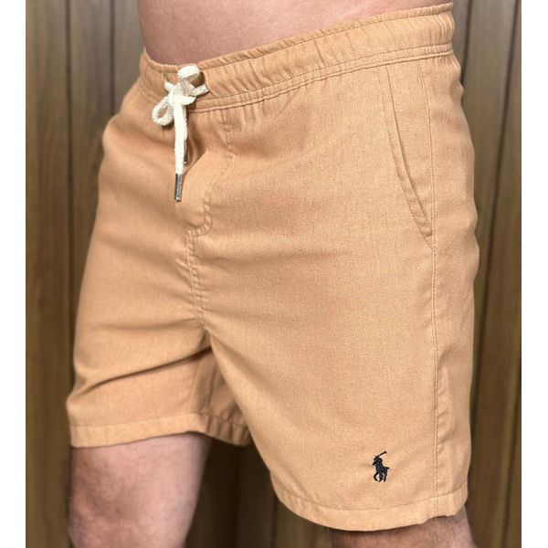 Bermuda Linho Peruano PRL Bege.