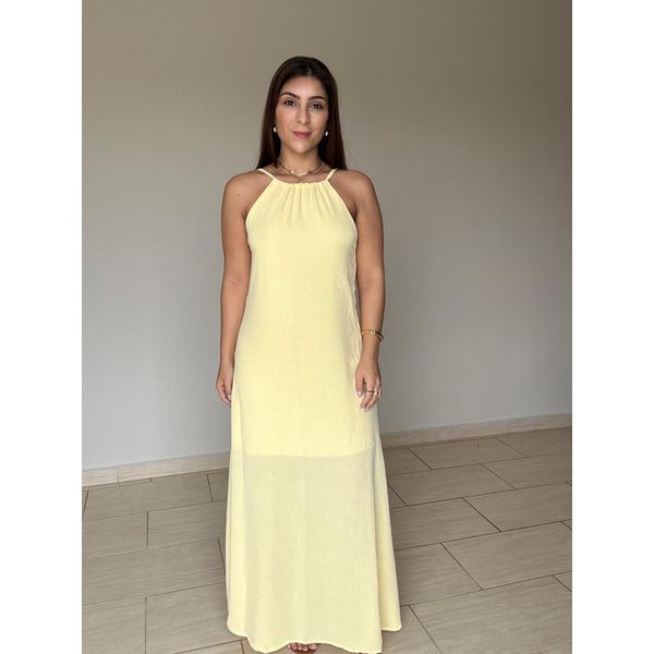 Vestido Veronica Amarelo Manteiga