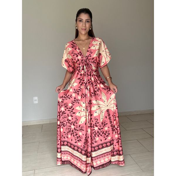 Vestido Rita Estampado Rosa