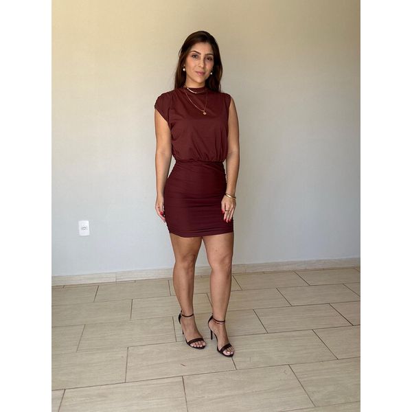 Vestido Aylla Marrom