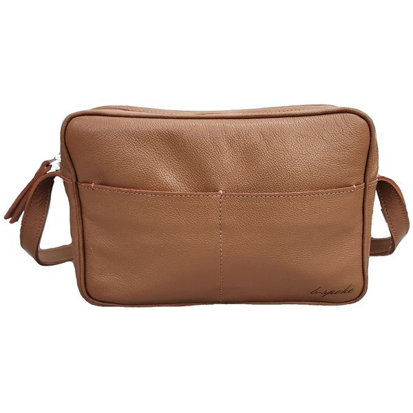 Bolsa Feminina Lu - Camel - COURO LEGÍTIMO