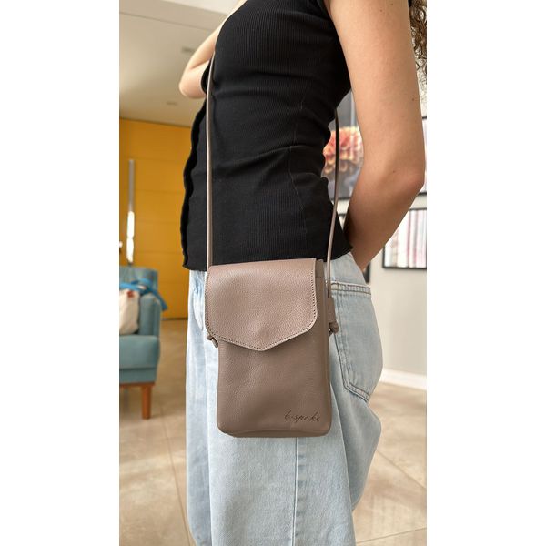 Bolsa Feminina PokeBag - Couro Legítimo - Camel