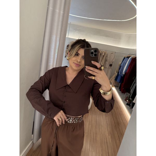 Camisa Giovana Marrom 
