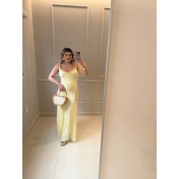 Vestido Alana Amarelo Manteiga 