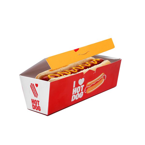 CAIXA HOT DOG DELIVERY FAST FOOD - 50 UNIDADES