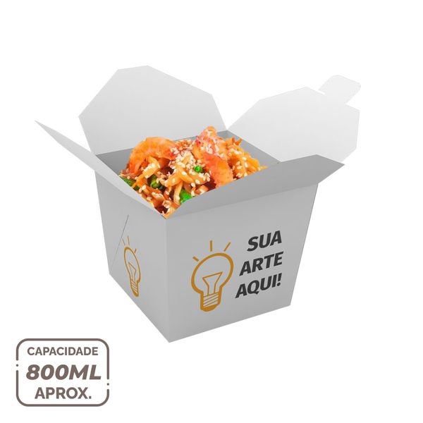 EMBALAGEM BOX ANTIVAZAMENTO YAKISOBA COMIDA JAPONESA 800ML PERSONALIZADA - 1000 UNIDADES