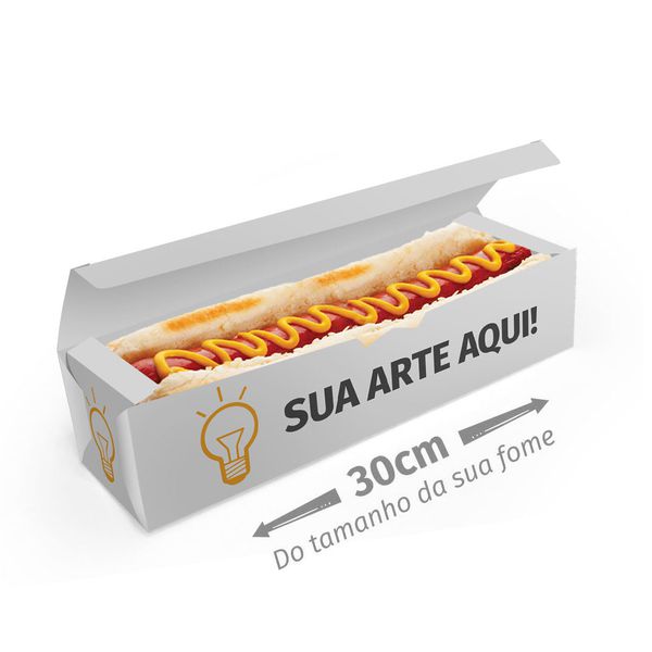 -CAIXA HOT DOG DELIVERY 30CM PERSONALIZADA - 3000 UNIDADES