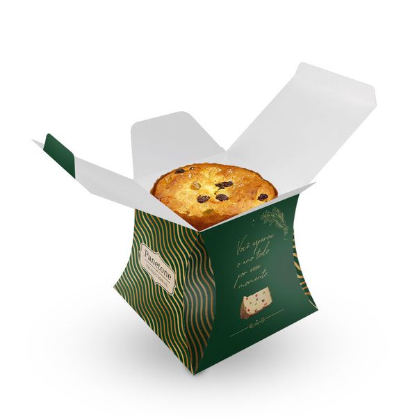 EMBALAGEM PANETONE PREMIUM FRUTAS - 10 UNIDADES