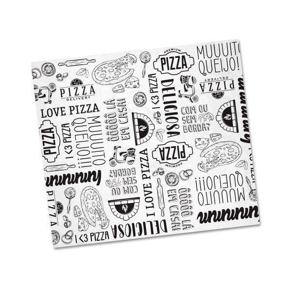 PAPEL BARREIRA GORDURA PREMIUM PARA PIZZA 40x38CM - 400 UNIDADES